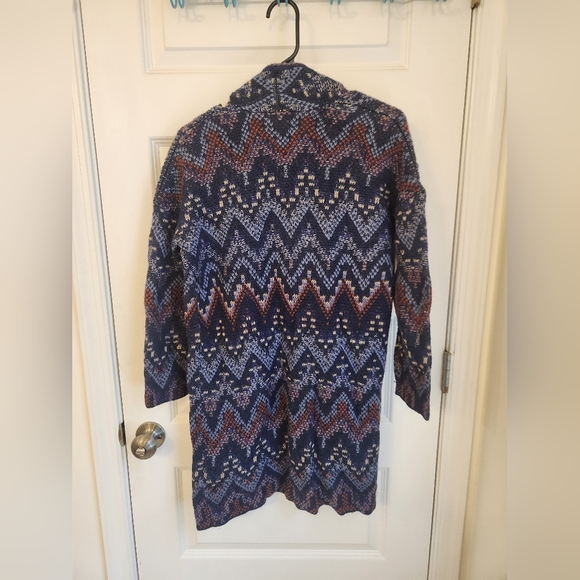 Lucky Brand 3/4 Sleeve Cardigan Tribal Colorful Open Front Size XS #Q383 - Picture 3 of 5